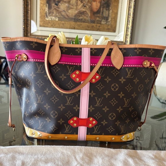 Limited edition Louis Vuitton summer trunk monogram Neverfull mm like New - Picture 2 of 7
